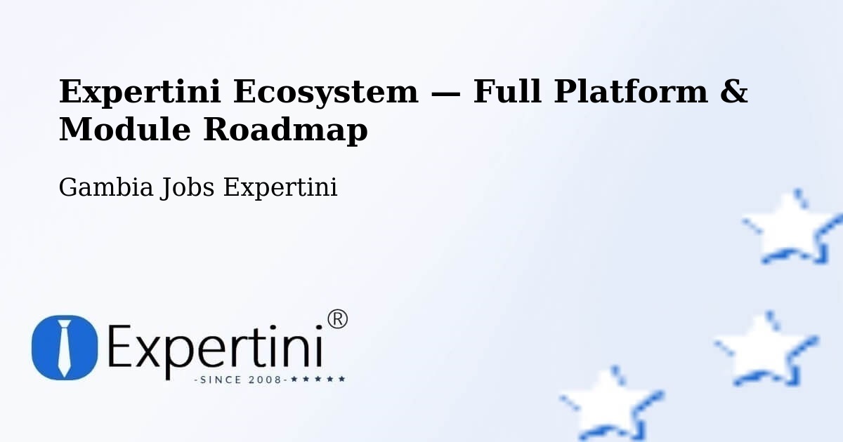 Expertini Ecosystem — Full Platform & Module Roadmap – Dankunku